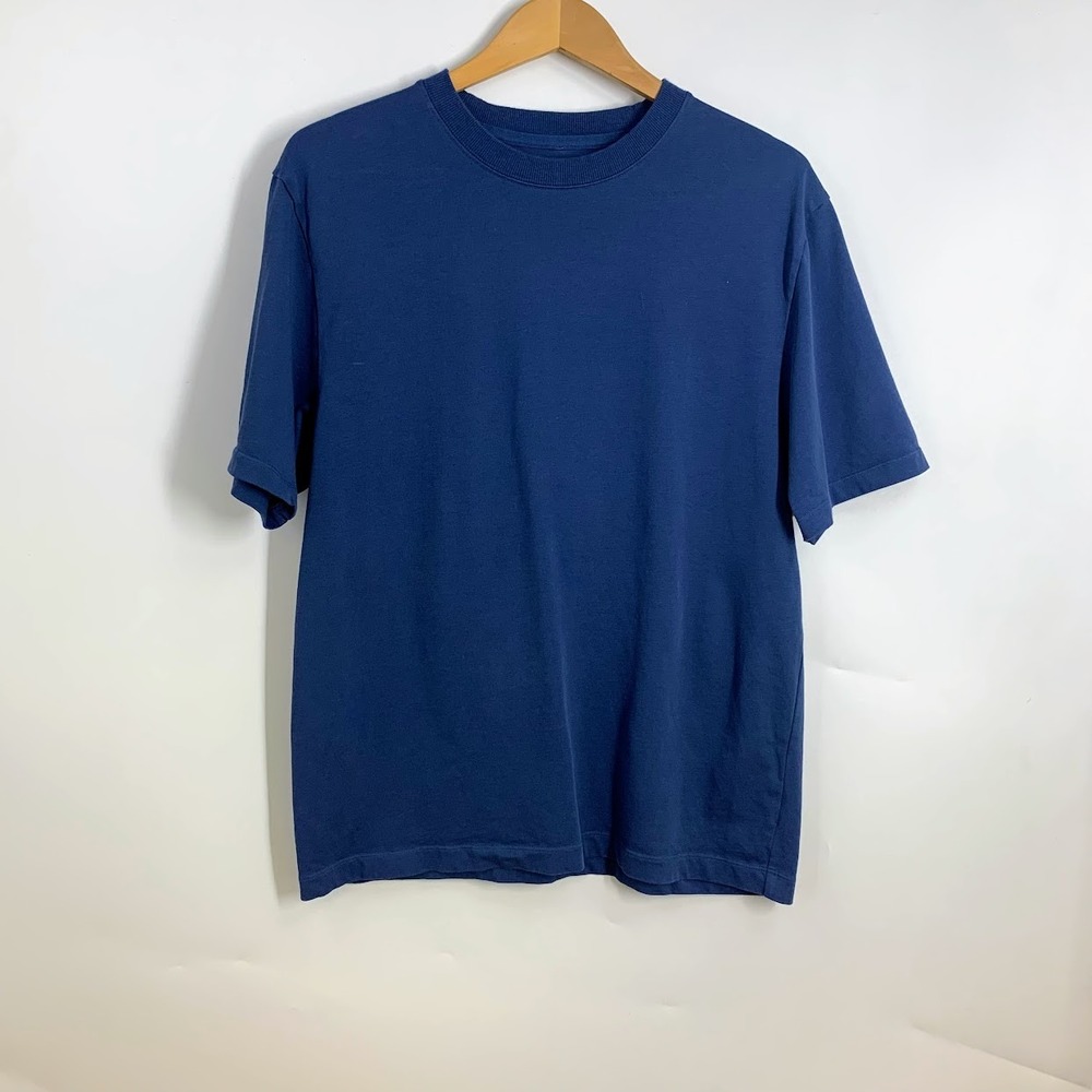 Lululemon Mens Short Sleeve Crew Neck T-Shirt Blue Activewear Tee Size L